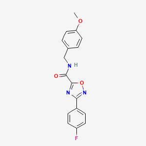 molecular formula C17H14FN3O3 B5463351 3-(4-fluorophenyl)-N-(4-methoxybenzyl)-1,2,4-oxadiazole-5-carboxamide 