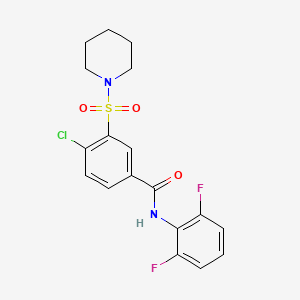 4-chloro-N-(2,6-difluorophenyl)-3-(piperidin-1-ylsulfonyl)benzamide