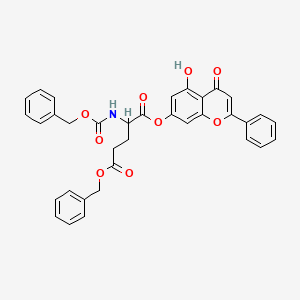 5-benzyl 1-(5-hydroxy-4-oxo-2-phenyl-4H-chromen-7-yl) N-[(benzyloxy)carbonyl]glutamate