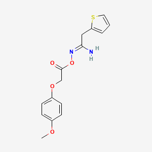 N'-{[(4-methoxyphenoxy)acetyl]oxy}-2-(2-thienyl)ethanimidamide