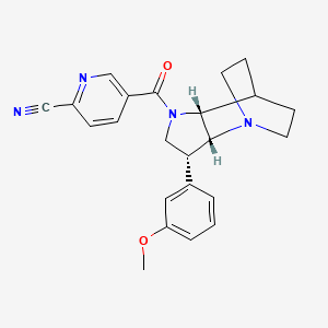 5-{[(3R*,3aR*,7aR*)-3-(3-methoxyphenyl)hexahydro-4,7-ethanopyrrolo[3,2-b]pyridin-1(2H)-yl]carbonyl}pyridine-2-carbonitrile