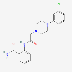 2-({[4-(3-chlorophenyl)-1-piperazinyl]acetyl}amino)benzamide