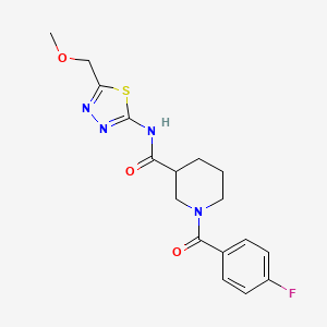 1-(4-fluorobenzoyl)-N-[5-(methoxymethyl)-1,3,4-thiadiazol-2-yl]-3-piperidinecarboxamide