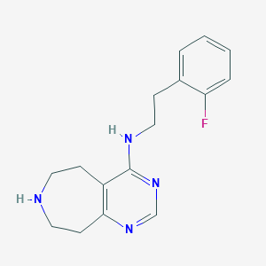 N-[2-(2-fluorophenyl)ethyl]-6,7,8,9-tetrahydro-5H-pyrimido[4,5-d]azepin-4-amine dihydrochloride