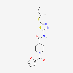 N-[5-(sec-butylthio)-1,3,4-thiadiazol-2-yl]-1-(2-furoyl)piperidine-4-carboxamide