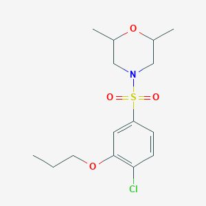 4-[(4-chloro-3-propoxyphenyl)sulfonyl]-2,6-dimethylmorpholine