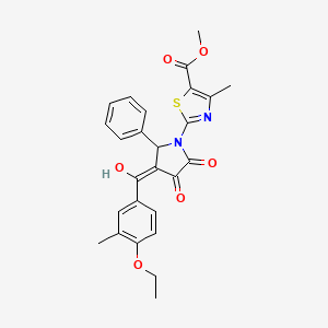 methyl 2-[3-(4-ethoxy-3-methylbenzoyl)-4-hydroxy-5-oxo-2-phenyl-2,5-dihydro-1H-pyrrol-1-yl]-4-methyl-1,3-thiazole-5-carboxylate