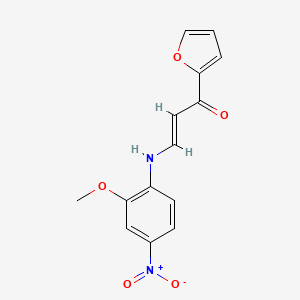 1-(2-furyl)-3-[(2-methoxy-4-nitrophenyl)amino]-2-propen-1-one