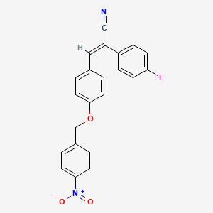 2-(4-fluorophenyl)-3-{4-[(4-nitrobenzyl)oxy]phenyl}acrylonitrile