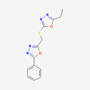 2-ethyl-5-{[(5-phenyl-1,3,4-oxadiazol-2-yl)methyl]thio}-1,3,4-oxadiazole