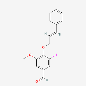 3-iodo-5-methoxy-4-[(3-phenyl-2-propen-1-yl)oxy]benzaldehyde