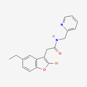 2-(2-bromo-5-ethyl-1-benzofuran-3-yl)-N-(2-pyridinylmethyl)acetamide