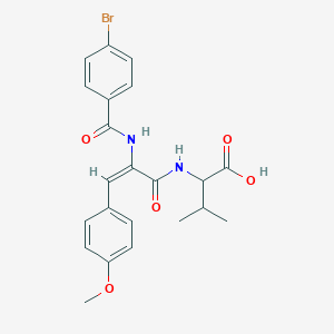 molecular formula C22H23BrN2O5 B5463605 N-[2-[(4-bromobenzoyl)amino]-3-(4-methoxyphenyl)acryloyl]valine 