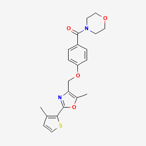 4-(4-{[5-methyl-2-(3-methyl-2-thienyl)-1,3-oxazol-4-yl]methoxy}benzoyl)morpholine