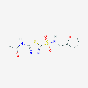 N-(5-{[(tetrahydro-2-furanylmethyl)amino]sulfonyl}-1,3,4-thiadiazol-2-yl)acetamide