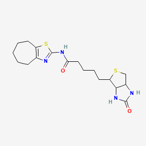 5-(2-oxohexahydro-1H-thieno[3,4-d]imidazol-4-yl)-N-(5,6,7,8-tetrahydro-4H-cyclohepta[d][1,3]thiazol-2-yl)pentanamide