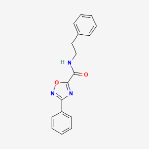 3-phenyl-N-(2-phenylethyl)-1,2,4-oxadiazole-5-carboxamide