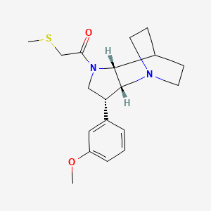 (3R*,3aR*,7aR*)-3-(3-methoxyphenyl)-1-[(methylthio)acetyl]octahydro-4,7-ethanopyrrolo[3,2-b]pyridine