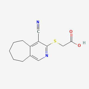 [(4-cyano-6,7,8,9-tetrahydro-5H-cyclohepta[c]pyridin-3-yl)thio]acetic acid