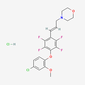 molecular formula C20H19Cl2F4NO3 B5463662 4-{3-[4-(4-chloro-2-methoxyphenoxy)-2,3,5,6-tetrafluorophenyl]-2-propen-1-yl}morpholine hydrochloride 