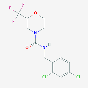 molecular formula C13H13Cl2F3N2O2 B5463673 N-(2,4-dichlorobenzyl)-2-(trifluoromethyl)morpholine-4-carboxamide 