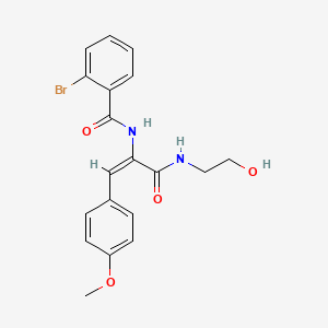 2-bromo-N-[1-{[(2-hydroxyethyl)amino]carbonyl}-2-(4-methoxyphenyl)vinyl]benzamide