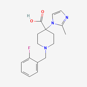 1-(2-fluorobenzyl)-4-(2-methyl-1H-imidazol-1-yl)piperidine-4-carboxylic acid