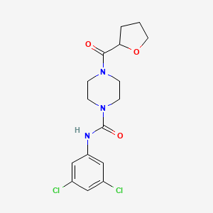 molecular formula C16H19Cl2N3O3 B5463711 N-(3,5-dichlorophenyl)-4-(tetrahydro-2-furanylcarbonyl)-1-piperazinecarboxamide 