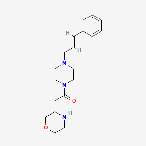 molecular formula C19H27N3O2 B5463723 3-(2-oxo-2-{4-[(2E)-3-phenyl-2-propen-1-yl]-1-piperazinyl}ethyl)morpholine dihydrochloride 