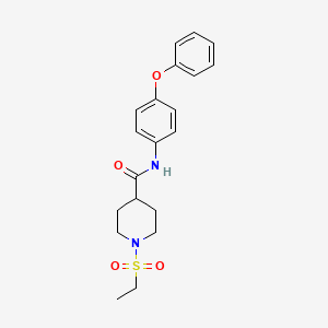 molecular formula C20H24N2O4S B5463745 1-(ethylsulfonyl)-N-(4-phenoxyphenyl)-4-piperidinecarboxamide 