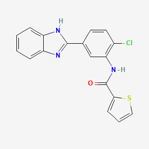 molecular formula C18H12ClN3OS B5463749 N-[5-(1H-benzimidazol-2-yl)-2-chlorophenyl]-2-thiophenecarboxamide 