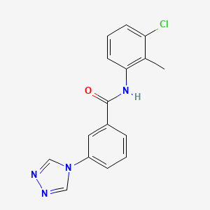 molecular formula C16H13ClN4O B5463777 N-(3-chloro-2-methylphenyl)-3-(4H-1,2,4-triazol-4-yl)benzamide 