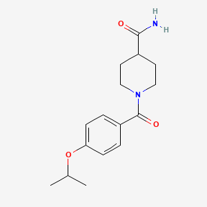 molecular formula C16H22N2O3 B5463787 1-(4-isopropoxybenzoyl)-4-piperidinecarboxamide 