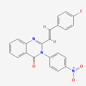molecular formula C22H14FN3O3 B5463796 2-[2-(4-fluorophenyl)vinyl]-3-(4-nitrophenyl)-4(3H)-quinazolinone 