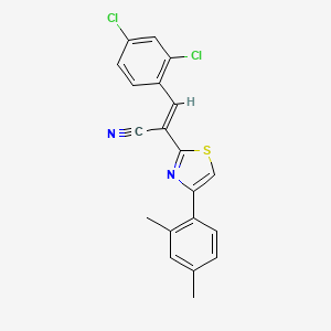 molecular formula C20H14Cl2N2S B5463804 3-(2,4-dichlorophenyl)-2-[4-(2,4-dimethylphenyl)-1,3-thiazol-2-yl]acrylonitrile 