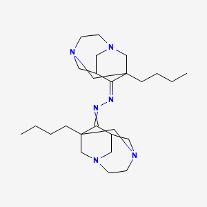 molecular formula C26H44N6 B5463809 1-butyl-3,6-diazatricyclo[4.3.1.1~3,8~]undecan-9-one (1-butyl-3,6-diazatricyclo[4.3.1.1~3,8~]undec-9-ylidene)hydrazone 
