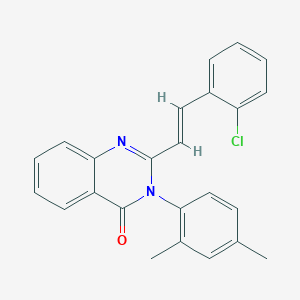 molecular formula C24H19ClN2O B5463832 2-[2-(2-chlorophenyl)vinyl]-3-(2,4-dimethylphenyl)-4(3H)-quinazolinone 