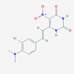 molecular formula C14H13BrN4O4 B5463845 6-{2-[3-bromo-4-(dimethylamino)phenyl]vinyl}-5-nitro-2,4(1H,3H)-pyrimidinedione 