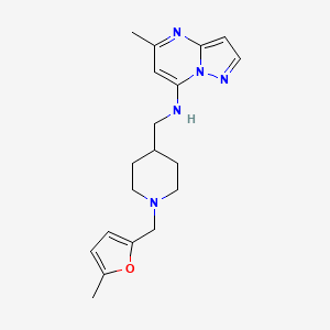molecular formula C19H25N5O B5463854 5-methyl-N-({1-[(5-methyl-2-furyl)methyl]-4-piperidinyl}methyl)pyrazolo[1,5-a]pyrimidin-7-amine 
