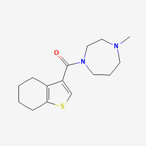 molecular formula C15H22N2OS B5463861 1-methyl-4-(4,5,6,7-tetrahydro-1-benzothien-3-ylcarbonyl)-1,4-diazepane 
