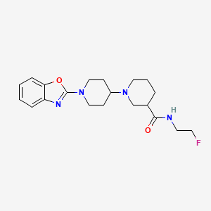 molecular formula C20H27FN4O2 B5463869 1'-(1,3-benzoxazol-2-yl)-N-(2-fluoroethyl)-1,4'-bipiperidine-3-carboxamide 