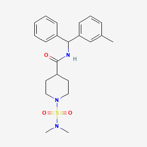 molecular formula C22H29N3O3S B5463873 1-[(dimethylamino)sulfonyl]-N-[(3-methylphenyl)(phenyl)methyl]-4-piperidinecarboxamide 