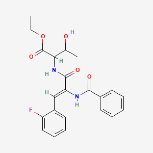 molecular formula C22H23FN2O5 B5463902 ethyl N-[2-(benzoylamino)-3-(2-fluorophenyl)acryloyl]threoninate 