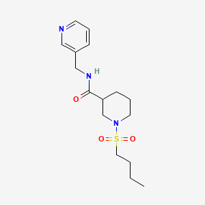 molecular formula C16H25N3O3S B5463955 1-(butylsulfonyl)-N-(3-pyridinylmethyl)-3-piperidinecarboxamide 