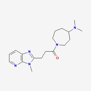 molecular formula C18H27N5O B5463978 N,N-dimethyl-1-[3-(3-methyl-3H-imidazo[4,5-b]pyridin-2-yl)propanoyl]-4-azepanamine 