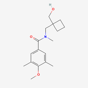 molecular formula C17H25NO3 B5463986 N-{[1-(hydroxymethyl)cyclobutyl]methyl}-4-methoxy-N,3,5-trimethylbenzamide 