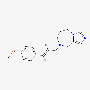 molecular formula C17H21N3O B5463993 8-[(2E)-3-(4-methoxyphenyl)prop-2-en-1-yl]-6,7,8,9-tetrahydro-5H-imidazo[1,5-a][1,4]diazepine 