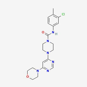 molecular formula C20H25ClN6O2 B5464030 N-(3-chloro-4-methylphenyl)-4-[6-(4-morpholinyl)-4-pyrimidinyl]-1-piperazinecarboxamide 
