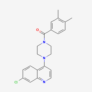 molecular formula C22H22ClN3O B5464058 7-chloro-4-[4-(3,4-dimethylbenzoyl)piperazin-1-yl]quinoline 