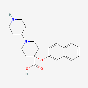 molecular formula C21H26N2O3 B5464079 4-(2-naphthyloxy)-1,4'-bipiperidine-4-carboxylic acid dihydrochloride 